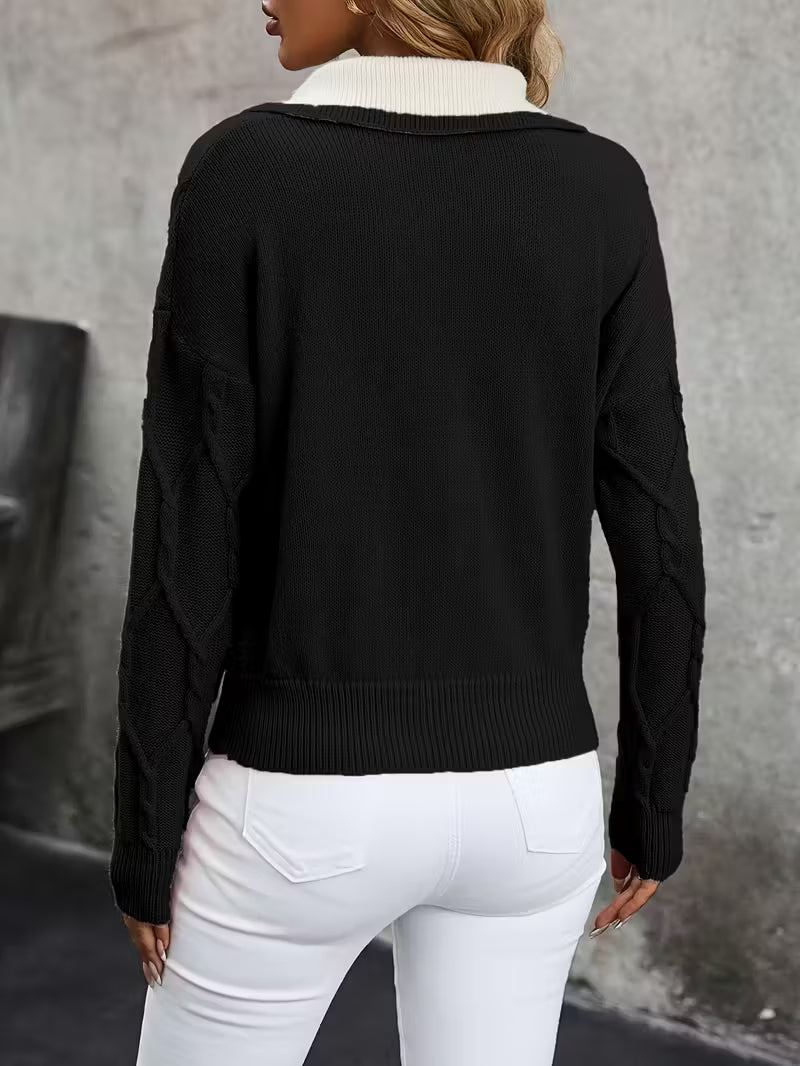 Isolde™ - Elegant Collared Sweater