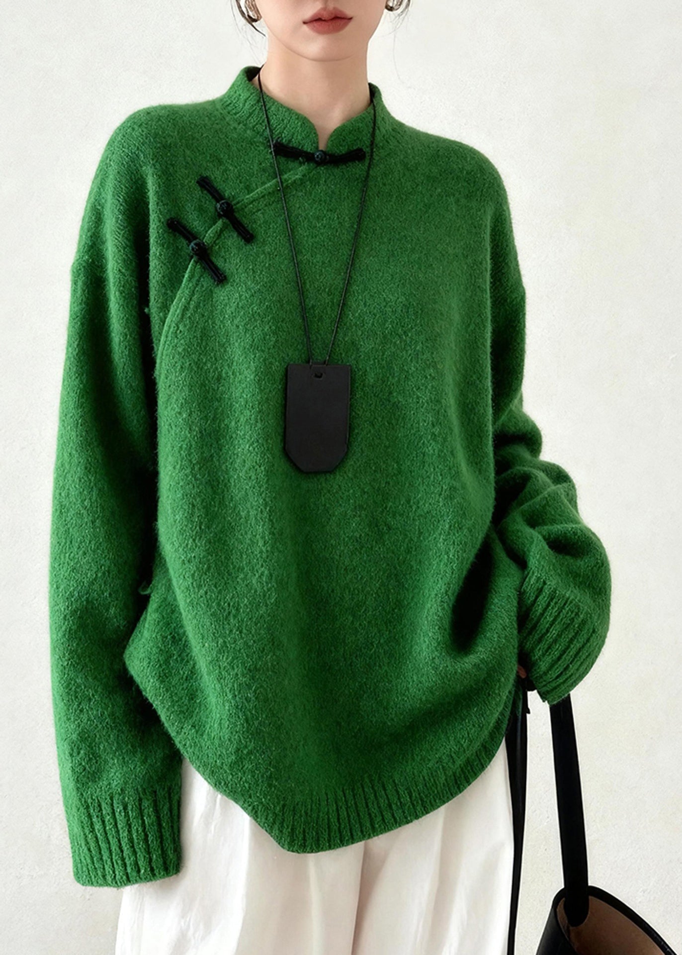 Mei™ - Mandarin Collar Winter Button Sweater