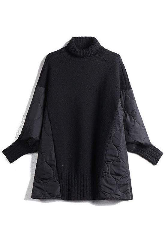 Hailey™ - Simple Turtleneck Patchwork Sweater