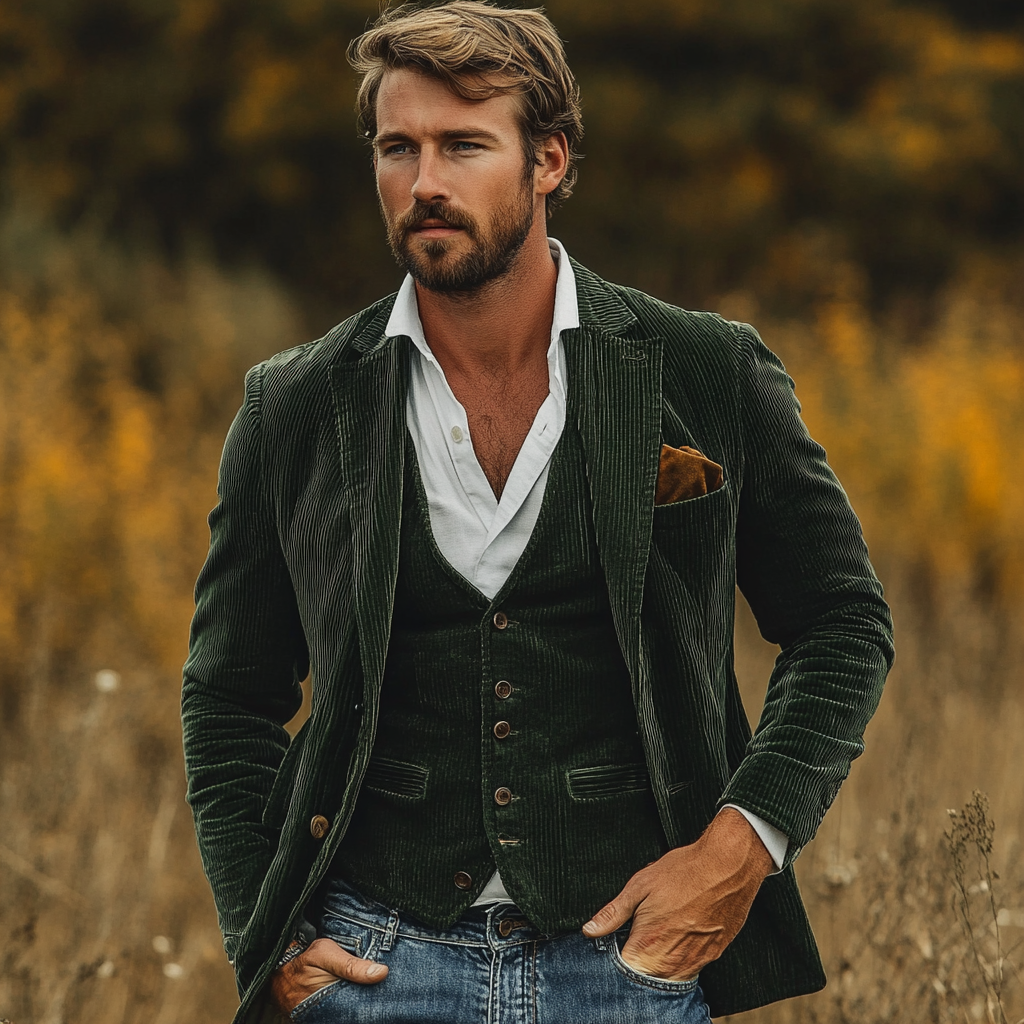 Adam™️ | Classic Vintage Blazer & Vest Set