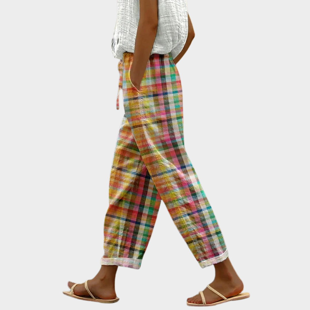 Michelle™ - Comfortable Checkered Pants