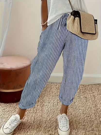 Elena™ - Striped Wide-Leg Pants