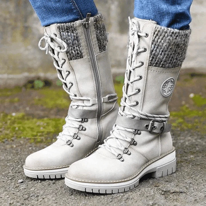 FrostLuxe™ - Waterproof Knee-Length Lace-Up Boots