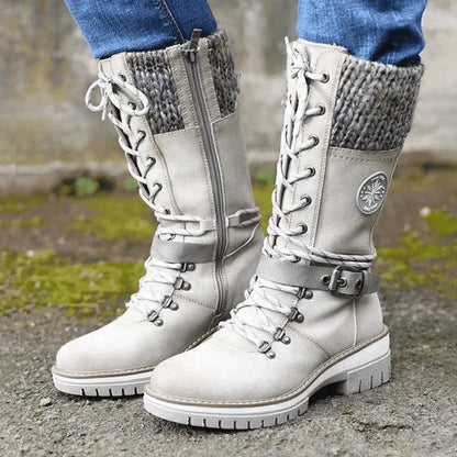 FrostLuxe™ - Waterproof Knee-Length Lace-Up Boots