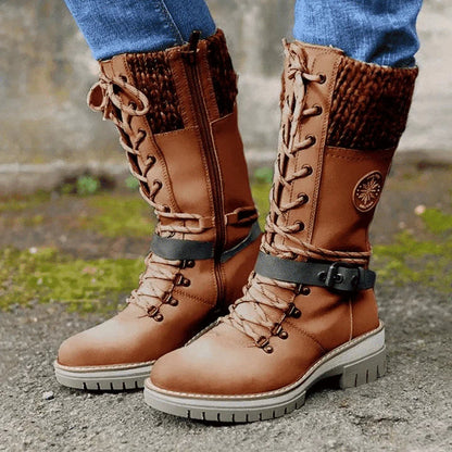 FrostLuxe™ - Waterproof Knee-Length Lace-Up Boots