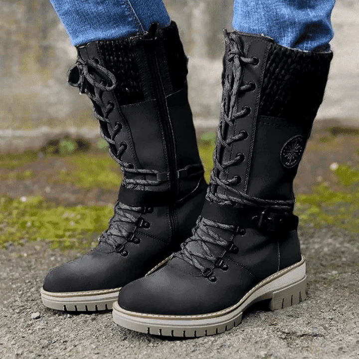 FrostLuxe™ - Waterproof Knee-Length Lace-Up Boots