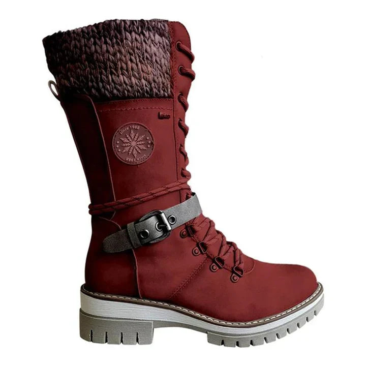 FrostLuxe™ - Waterproof Knee-Length Lace-Up Boots