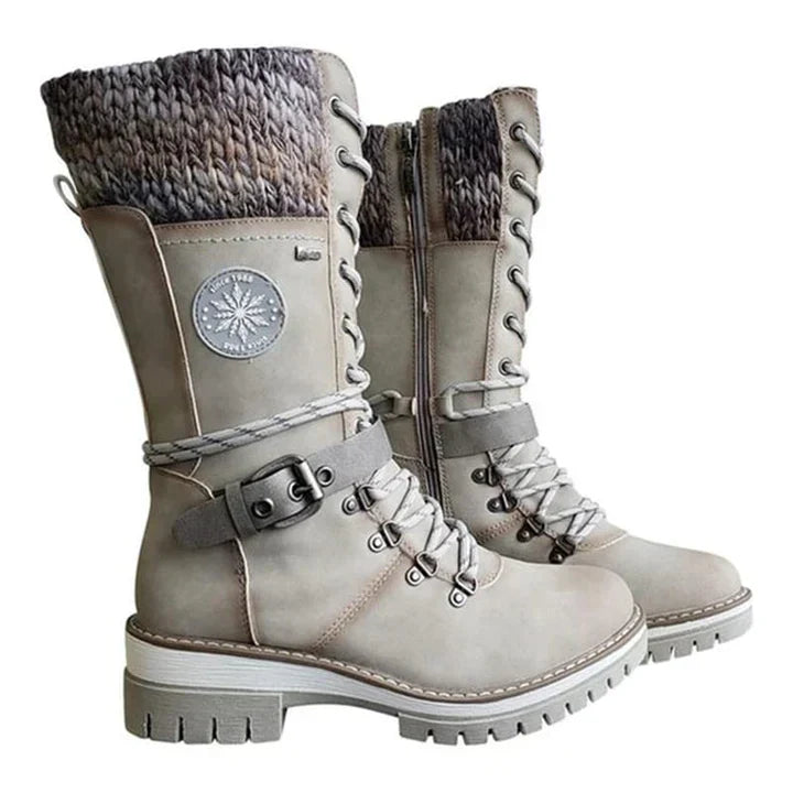 FrostLuxe™ - Waterproof Knee-Length Lace-Up Boots