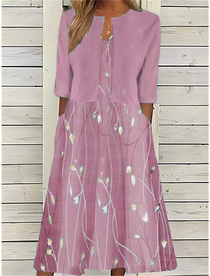 Elise™ - Floral Two-Piece Midi Dress