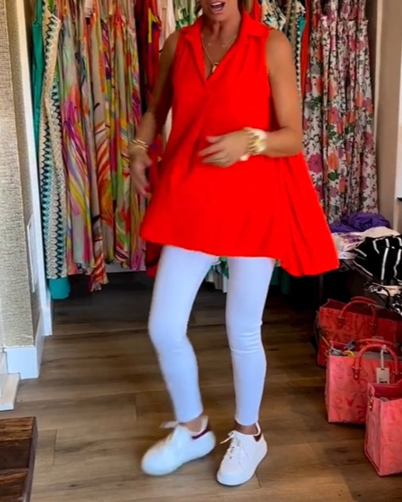 Alana™ - Timeless Ruffled Sleeveless Top