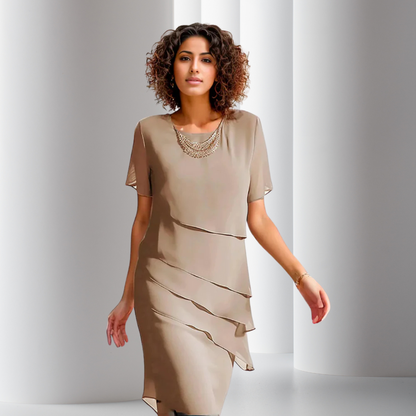 Elara™ - Layered Chiffon Dress
