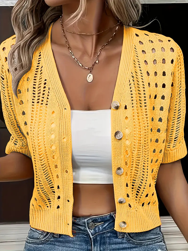 Kendall™ - Trendy Short Sleeve Cardigan