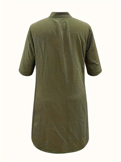 Hannah™ - Casual Dress with Button Placket