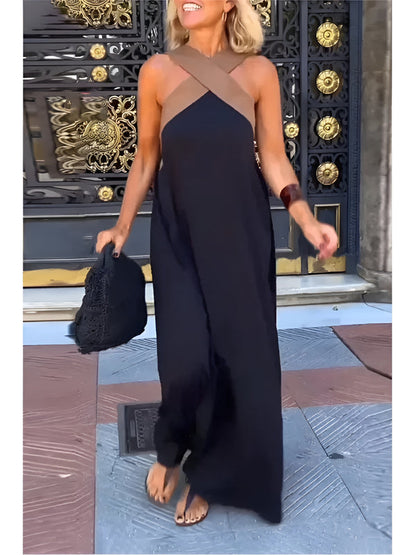 Delphine™ - Elegant Cross-Over Dress