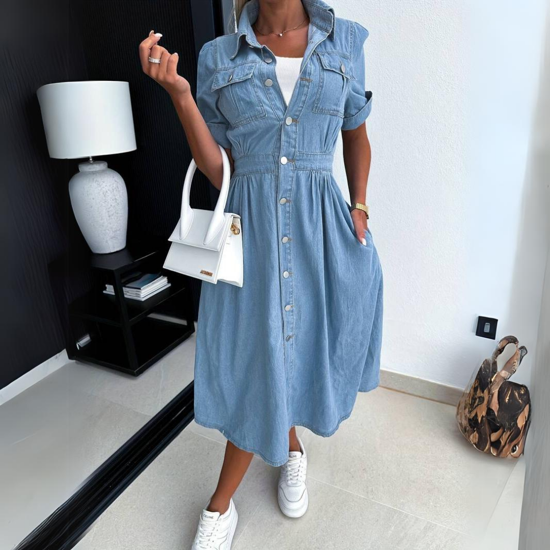 Alissa™ - Trendy Denim Dress