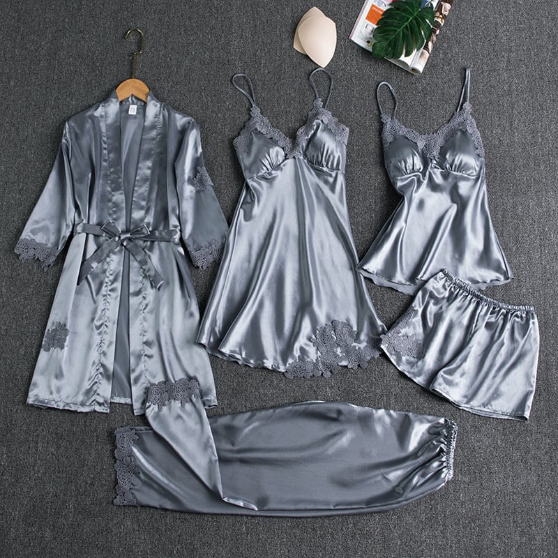 Luna™ - 5-Piece Satin Pajama Set