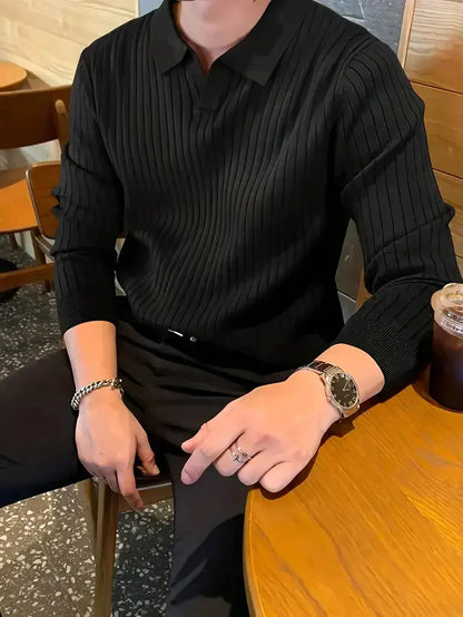 Brit & Boho™️ | Ribbed Knit Pullover Shirt