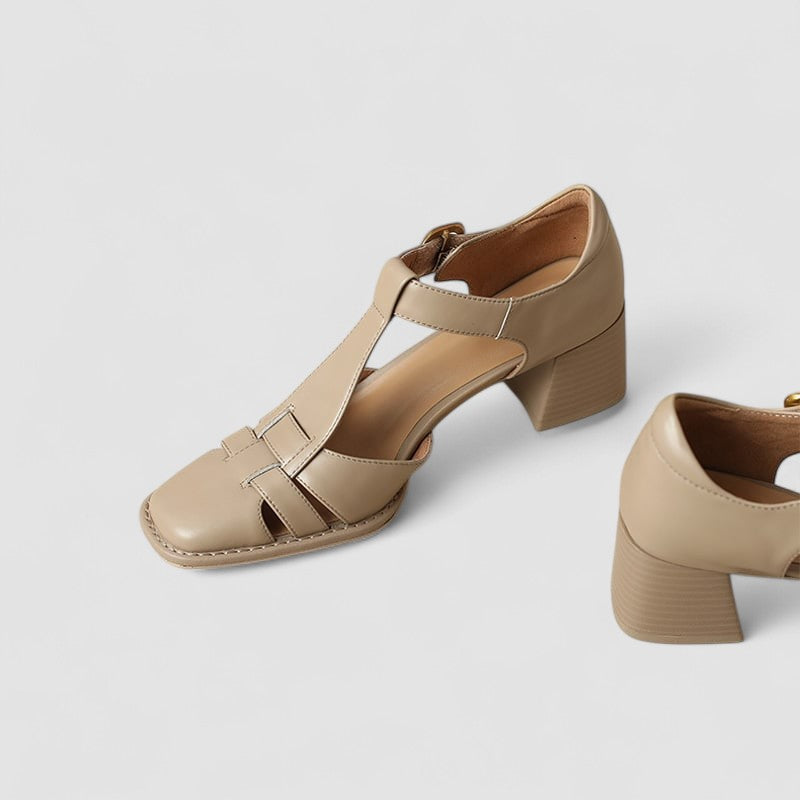 Elyxiana | Orthopaedic T-Strap Block Heels