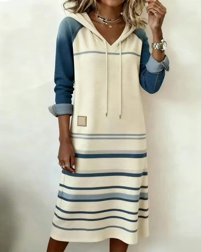 Everly™ - Striped Hooded Dress