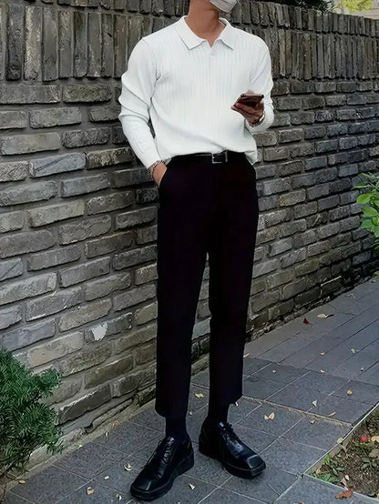 Brit & Boho™️ | Ribbed Knit Pullover Shirt