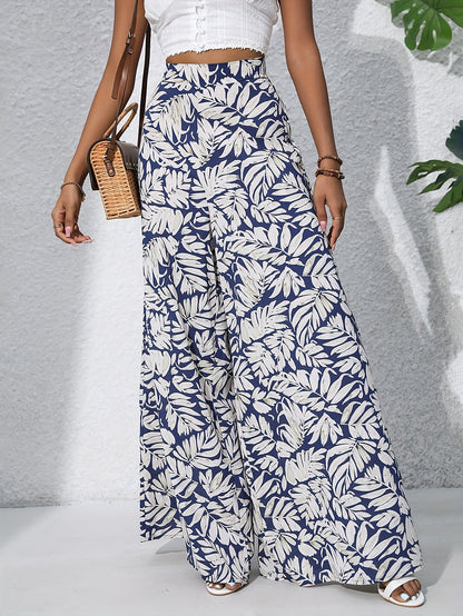 Jane™ - Bohemian Floral Chiffon Trousers