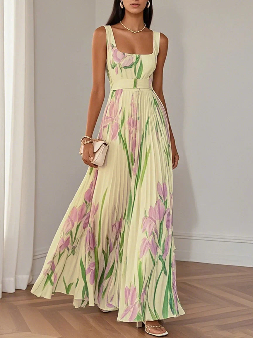 Mary™ - Elegant Pleated Maxi Dress