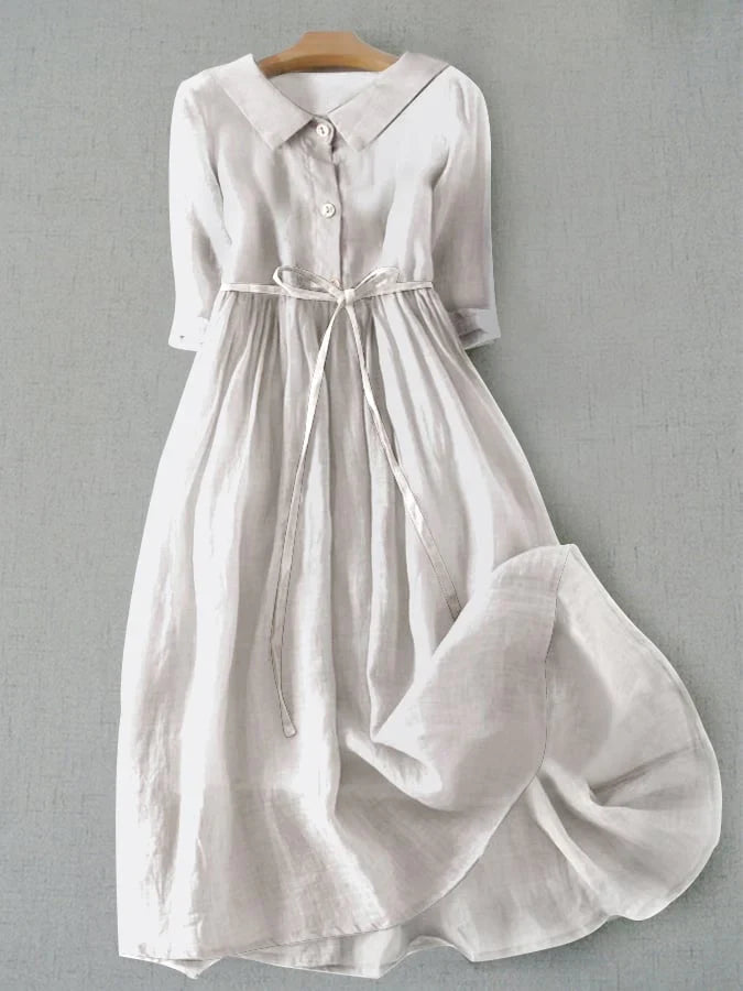 Alice™ - Elegant Cotton-Linen Dress