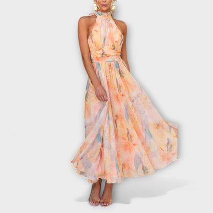 Dana™ – Watercolor Halter Maxi Dress