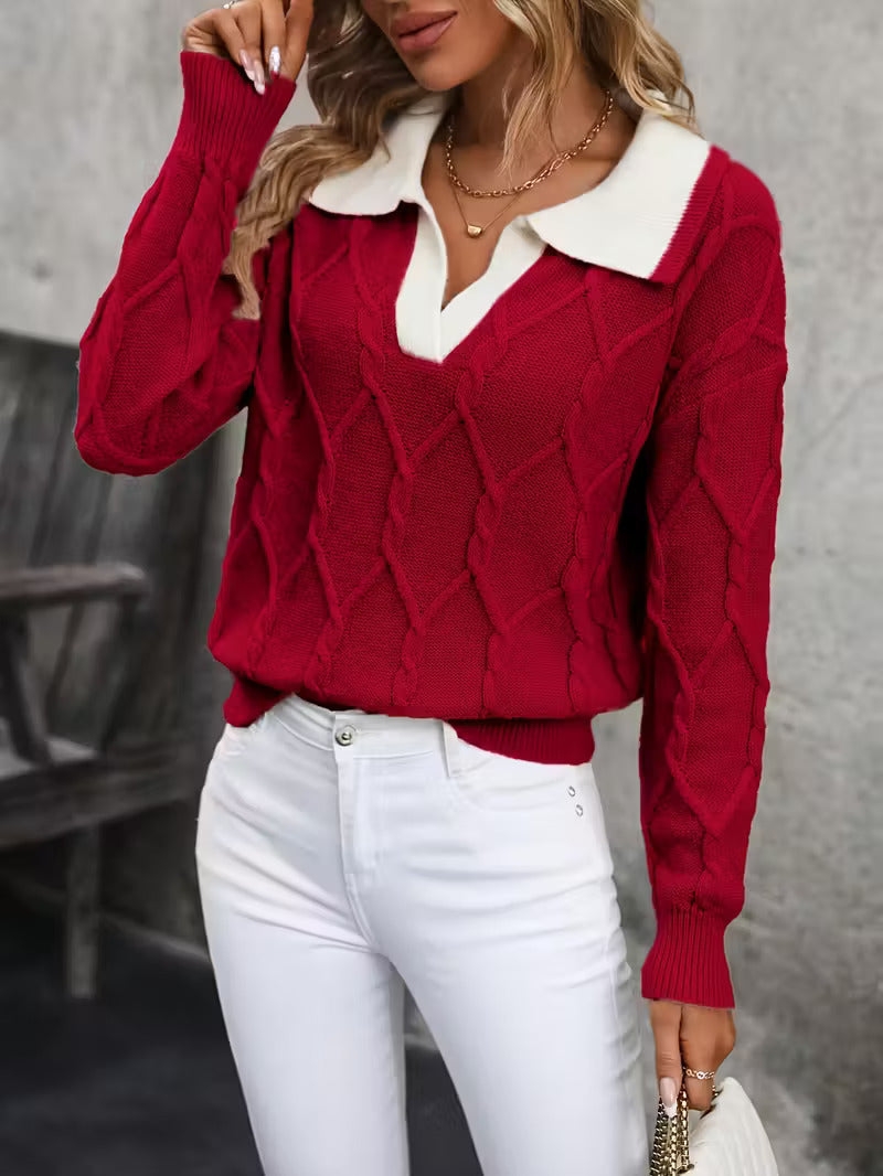 Isolde™ - Elegant Collared Sweater