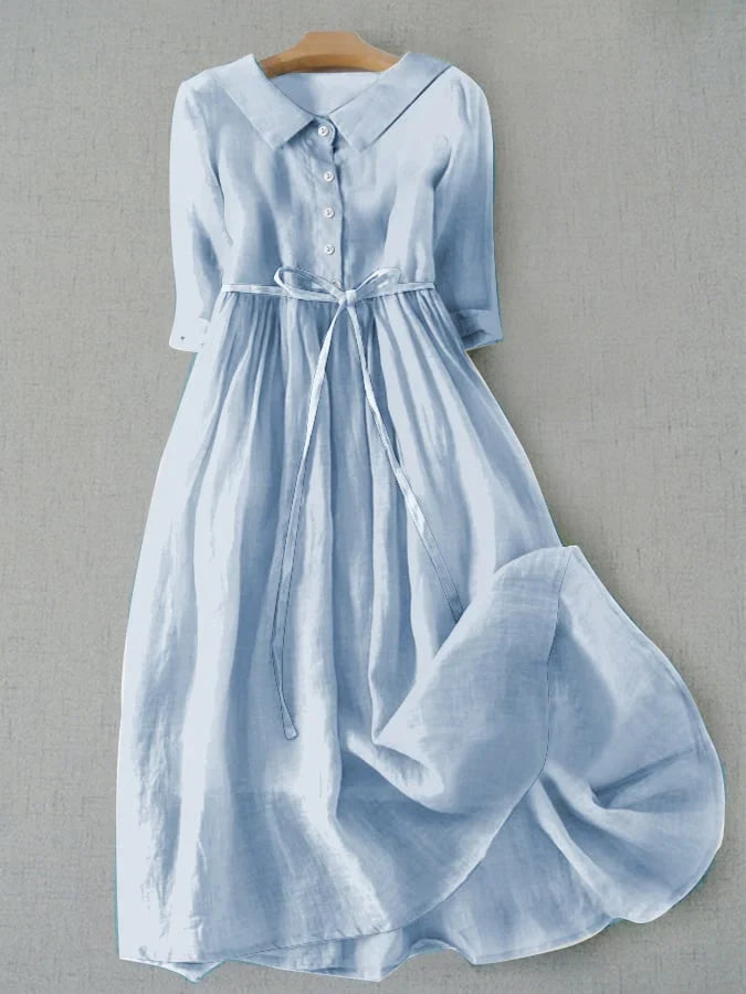 Alice™ - Elegant Cotton-Linen Dress