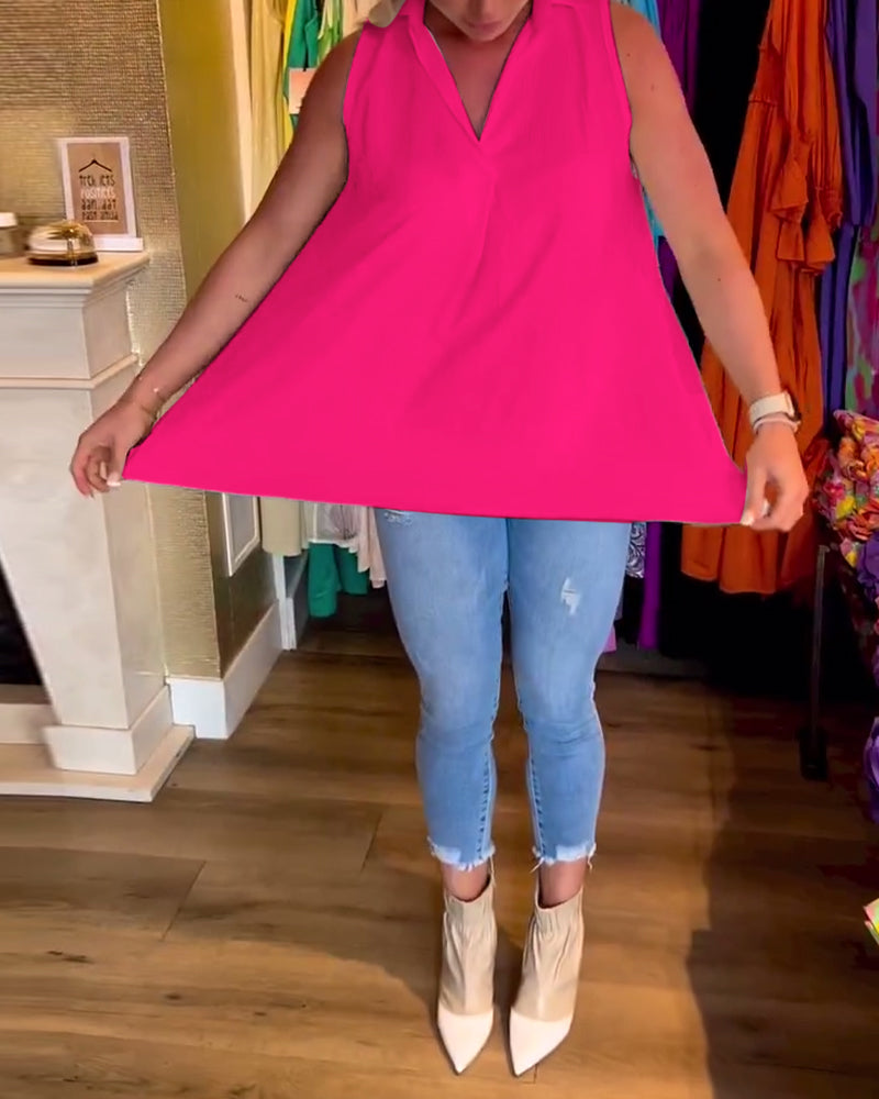 Alana™ - Timeless Ruffled Sleeveless Top