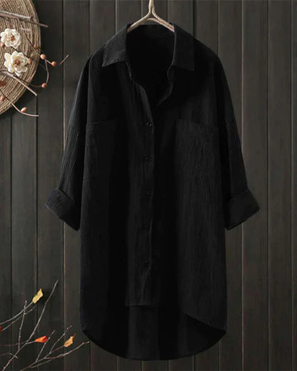 Angelina™ - Solid Color Long Sleeve Blouse