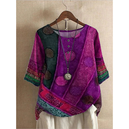 Valarie - Colorful Bohemian Top