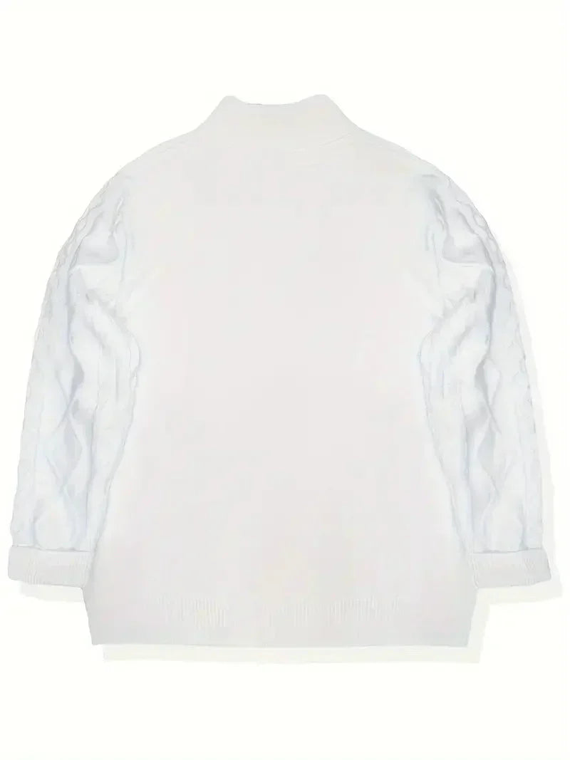 Brit & Boho™️ | Viscose Blend Knit Quarter Zip