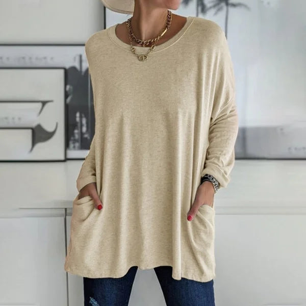 Aelira™ - Relaxed Long Sleeve Top