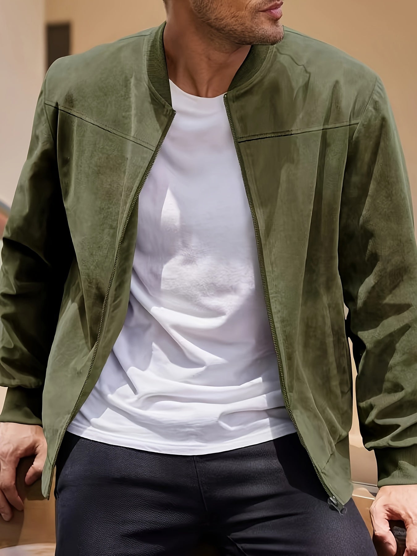 Dex™ - Classic Suede Zipper Jacket