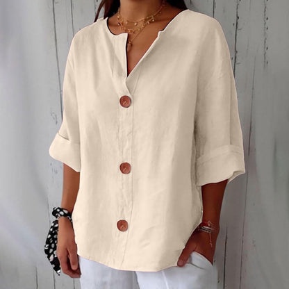 Clara™ - Casual Linen Blouse