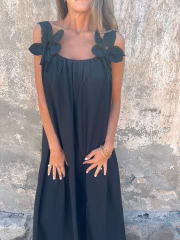 Stacey™ - Floral Dress with U-shaped Neckline