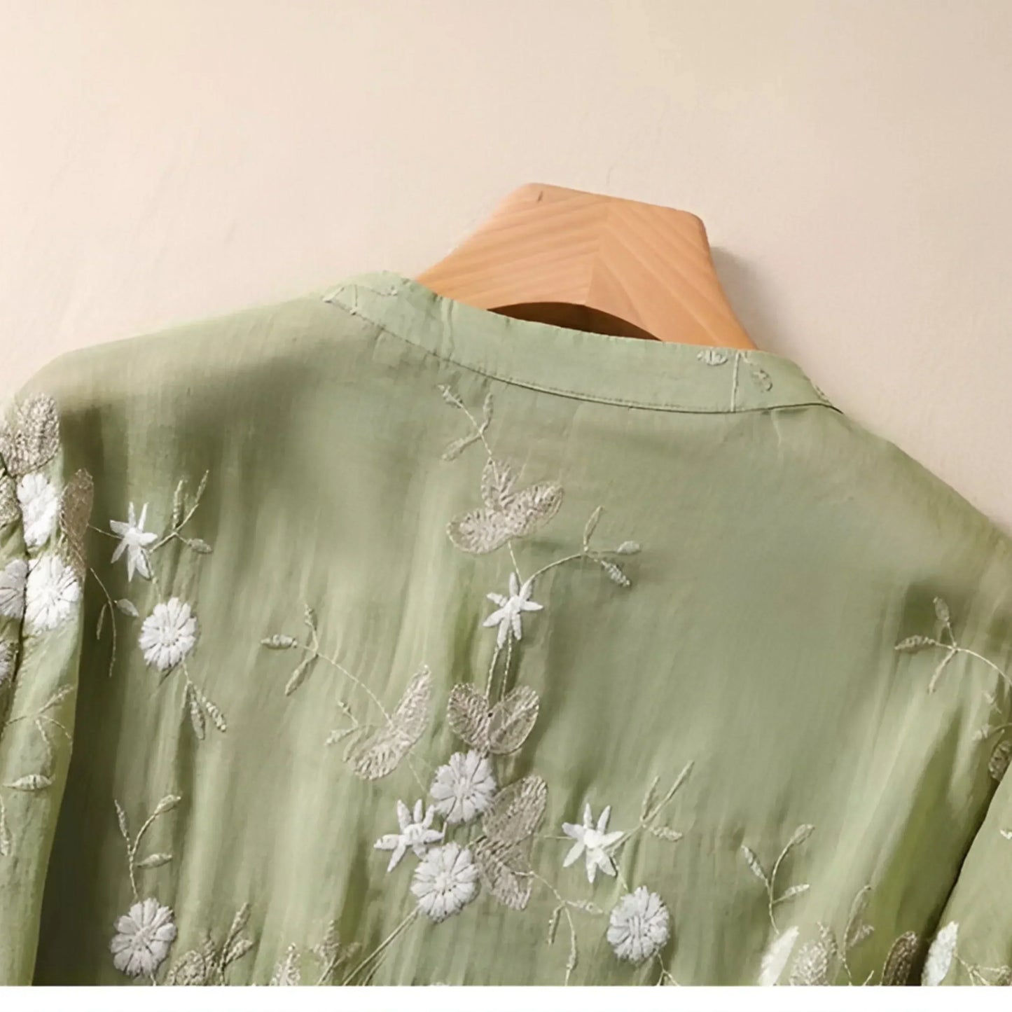Emily™ - Cotton Top with Embroidered Flowers
