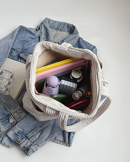 Talia™ – Ribbed Tote Bag