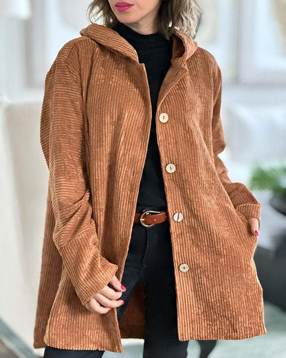 Cordia™ - Cozy Corduroy Hooded Jacket