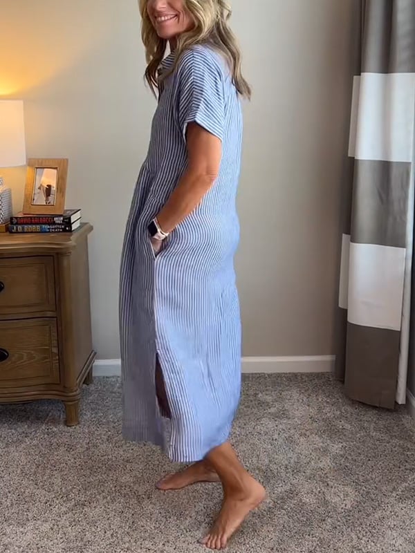 Gwen™ - Striped Shirt Dress