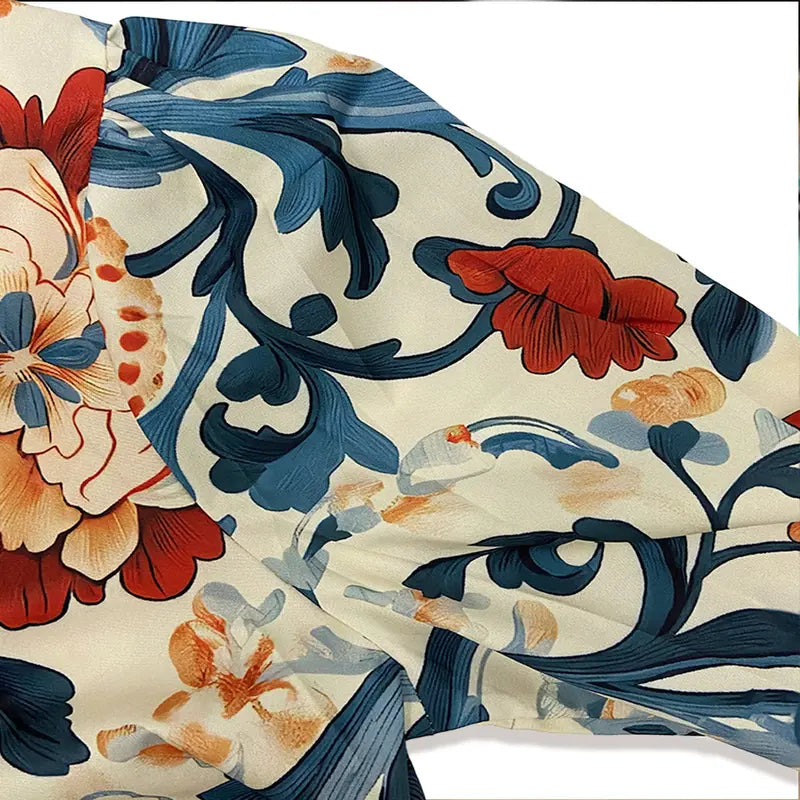 Serenity™ - Classy Vintage Floral Printed Blouse