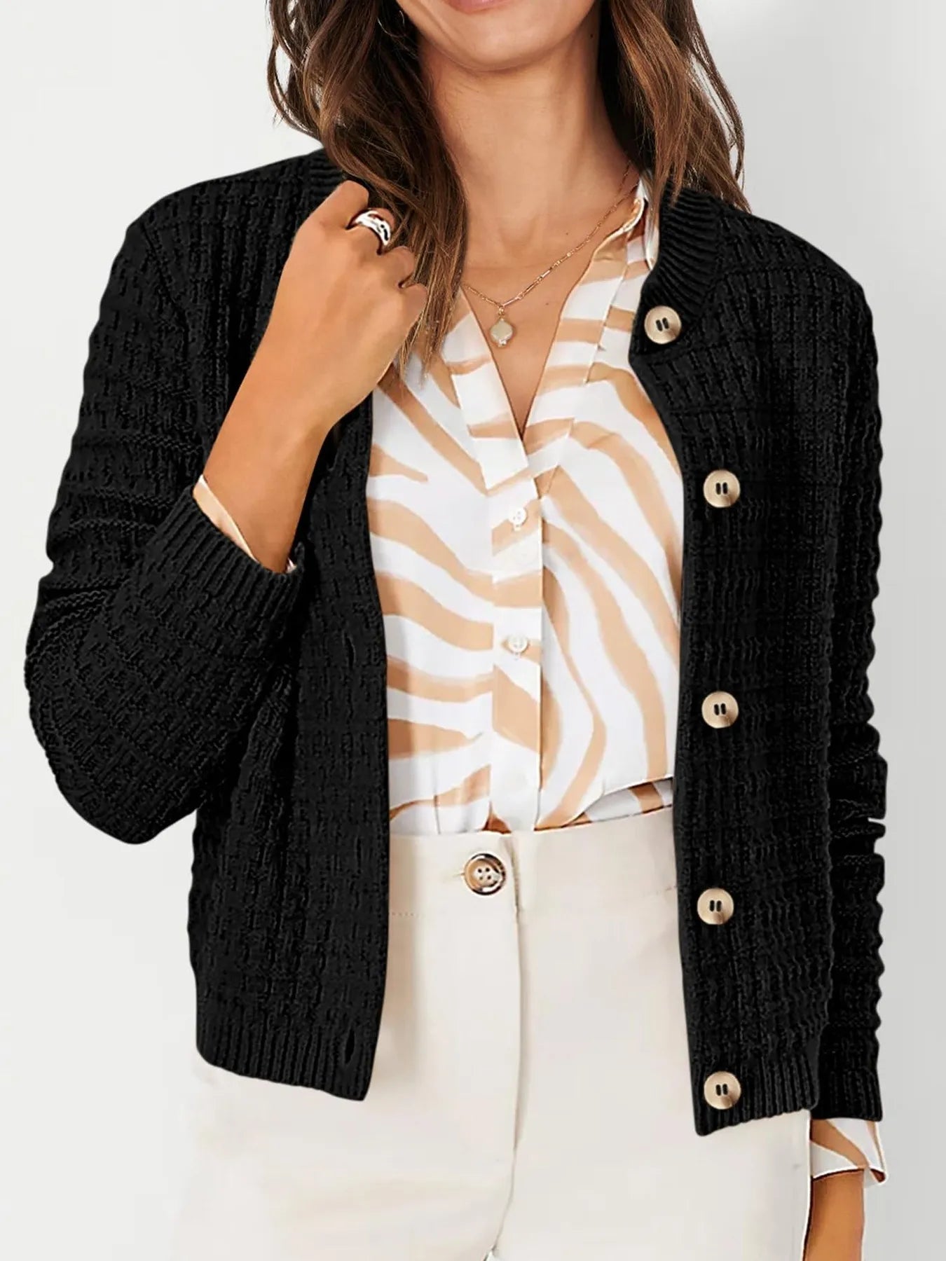 Harper™ - Cardigan with Button Placket