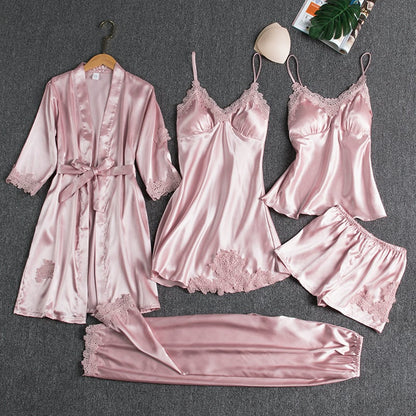 Luna™ - 5-Piece Satin Pajama Set