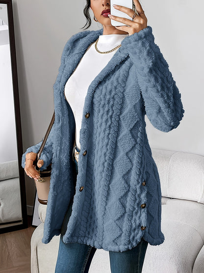Chloe™ - Plush Hooded Cardigan