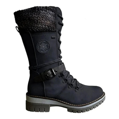 FrostLuxe™ - Waterproof Knee-Length Lace-Up Boots