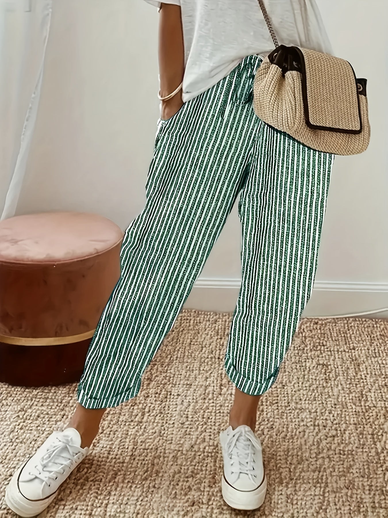 Elena™ - Striped Wide-Leg Pants