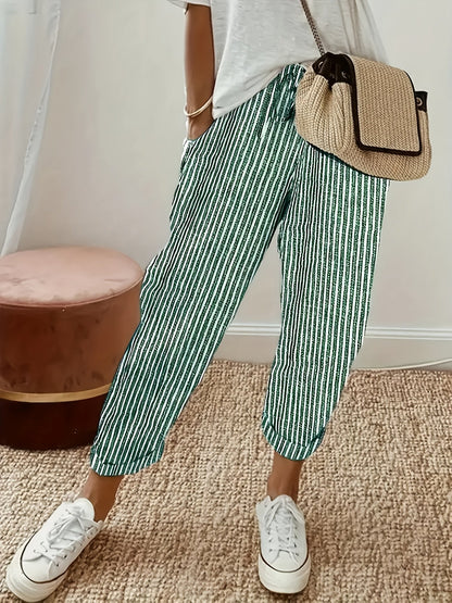 Elena™ - Striped Wide-Leg Pants