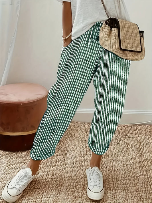 Elena™ - Striped Wide-Leg Pants